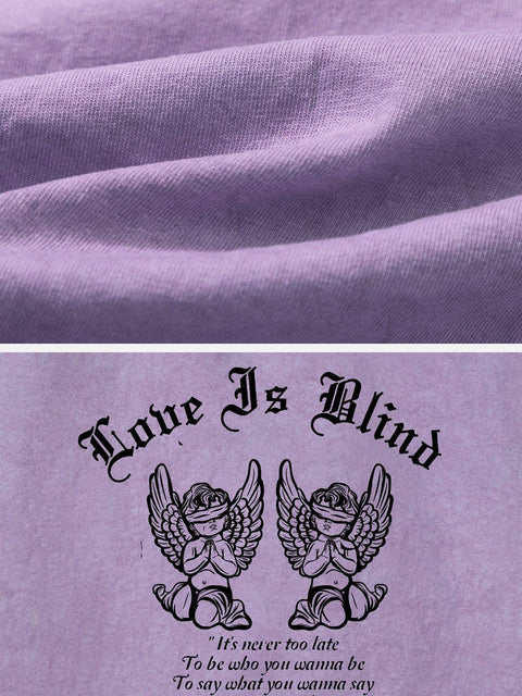Washed Little Angel Graphic Tee - Anagoc