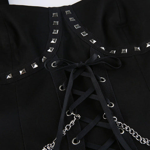 Dark Chain Rivet Vest - Anagoc