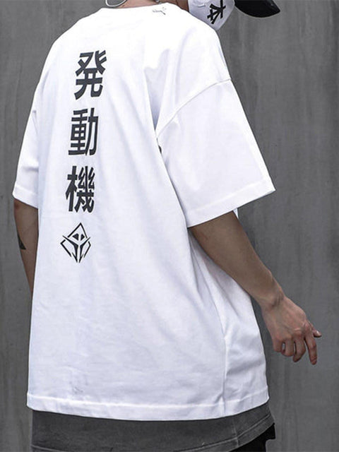 Cyberpunk Devil Embroidery Tee - Anagoc
