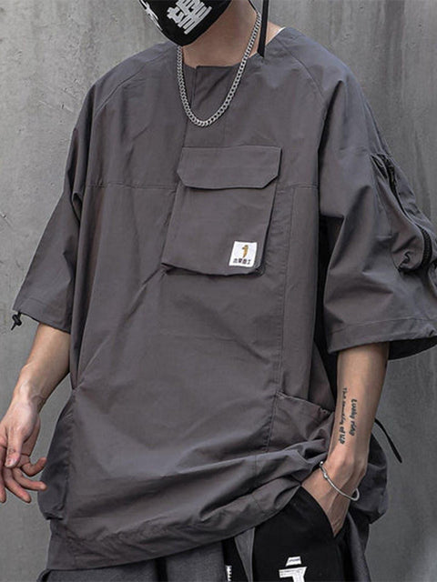 Combat Drawstring Cargo Tee - Anagoc