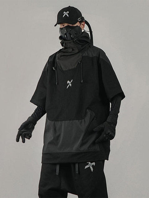 Function Hooded Drawstring Tee - Anagoc