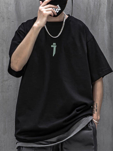 Cyberpunk Devil Embroidery Tee - Anagoc