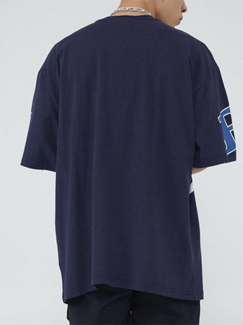 Cut Star Letters Graphic Tee - Anagoc