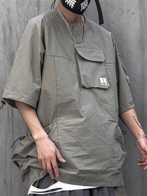 Combat Drawstring Cargo Tee - Anagoc