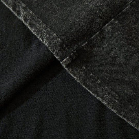 Cross Print Washed Graphic Tee - Anagoc