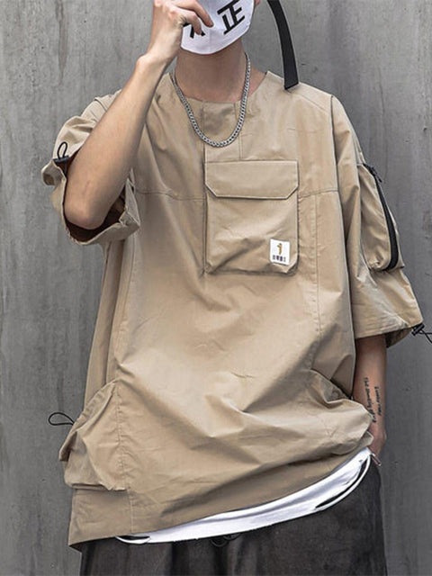 Combat Drawstring Cargo Tee - Anagoc