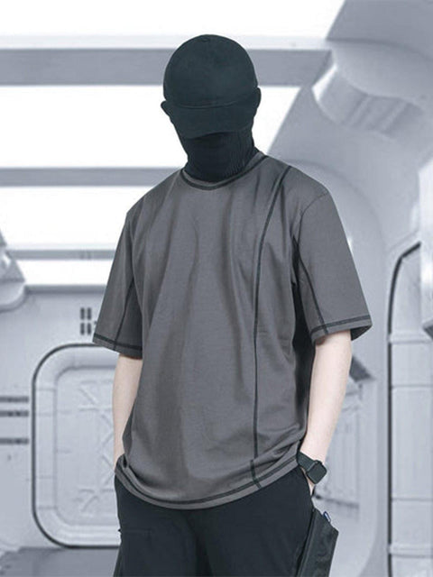 Cyberpunk Bright Line Cotton Tee - Anagoc