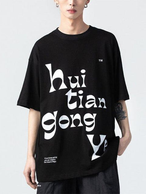 Novel Letters Graphic Tee - Anagoc