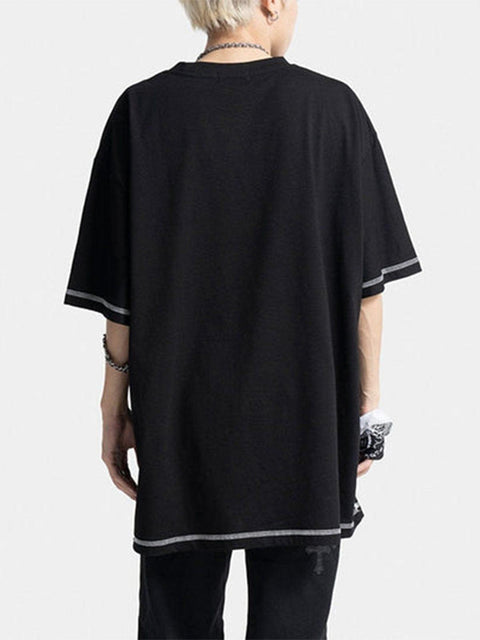 Splash Ink Letters Graphic Tee - Anagoc