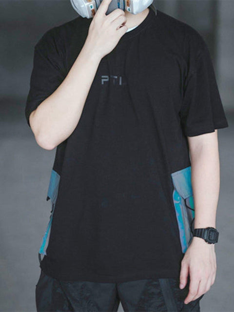 Functional Reflective Pocket Cotton Tee - Anagoc