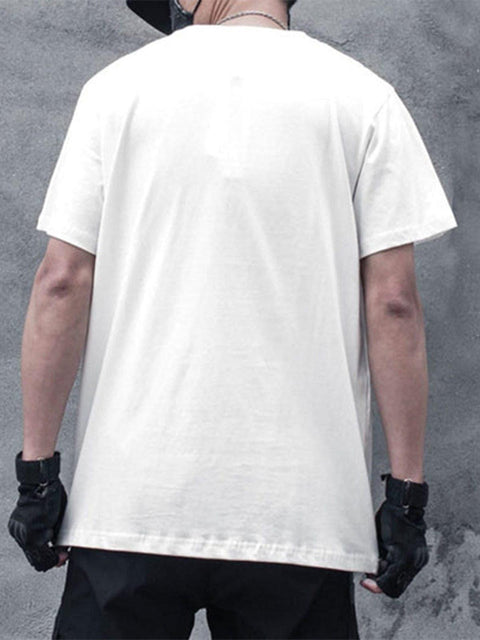 Dark Functional Ribbons Patchwork Tee - Anagoc