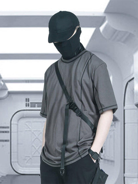 Cyberpunk Bright Line Cotton Tee - Anagoc