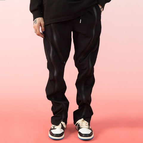 Deformation Zipper Pants - Anagoc