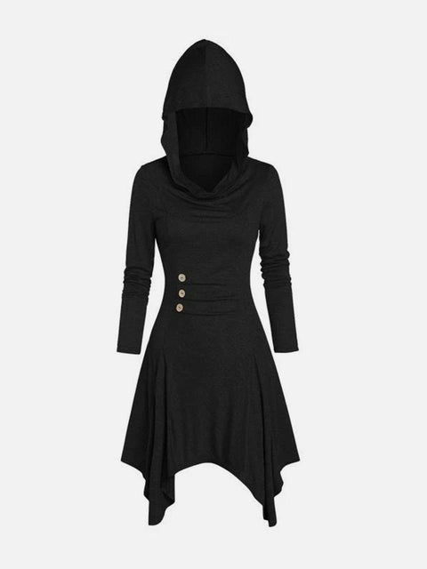 Loose Stretch Solid Dress - Anagoc