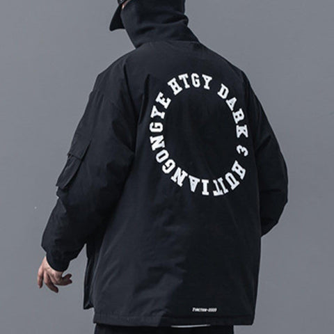 Dark Combat Multi Pockets Winter Coat - Anagoc
