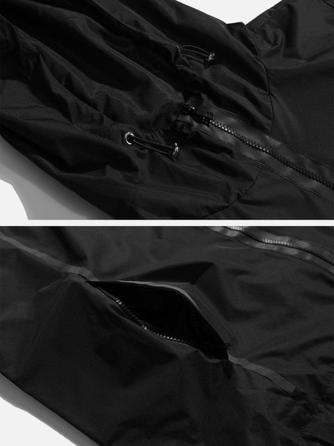 Reflective Strip Zip Up Jacket - Anagoc