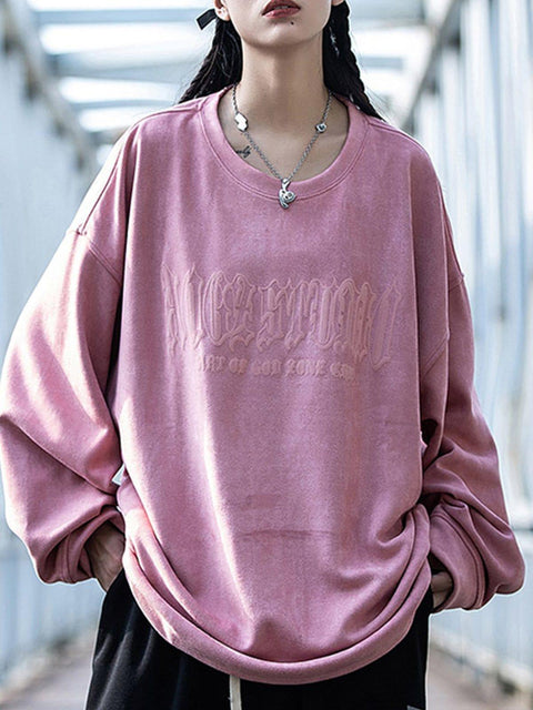 Reflective Moon Suede Sweatshirt - Anagoc