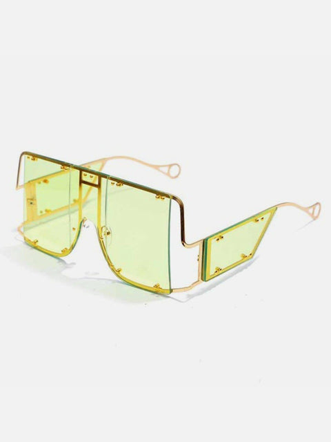 Futuristic Y2K Punk Double Rivet Glasses - Anagoc