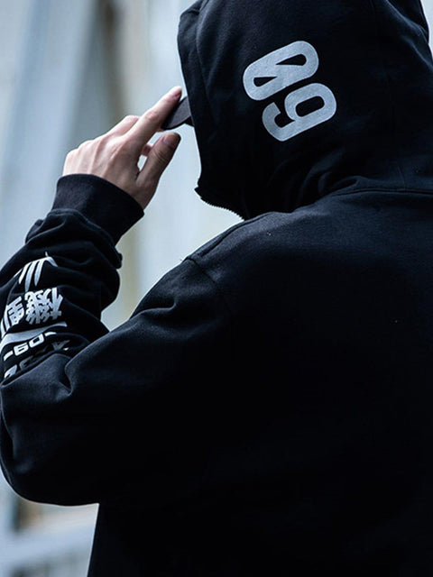Tilted Zipper Hoodie - Anagoc