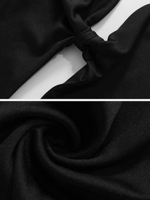 Solid Color Sexy Folds Jumpsuit - Anagoc