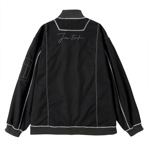 Multiple Zipper Pockets Jacket - Anagoc