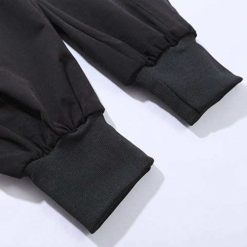 Side Semi-circular Pockets Cargo Pants - Anagoc