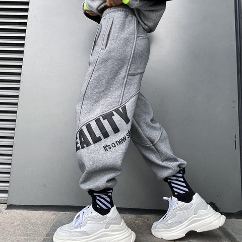 Asymmetry Print Harem Pants - Anagoc