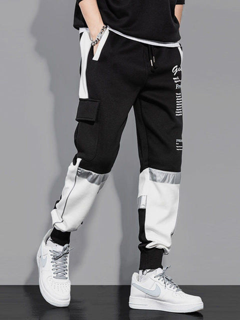 Patchwork Reflective Pants - Anagoc