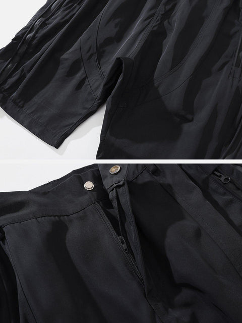 Side Zip Up Shorts - Anagoc