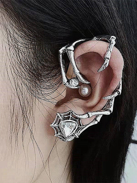 Dark Mechanical Spider Earrings - Anagoc