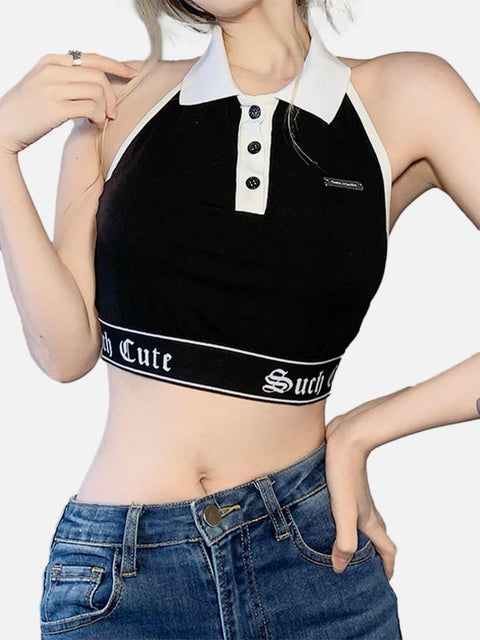 Contrasting Colors Two-Piece T Shirt - Anagoc