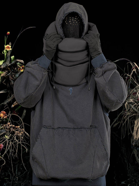 Patchwork Functional Hoodie - Anagoc
