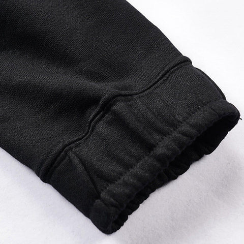Dark Sherpa High-neck Drawstring Sweatshirt - Anagoc