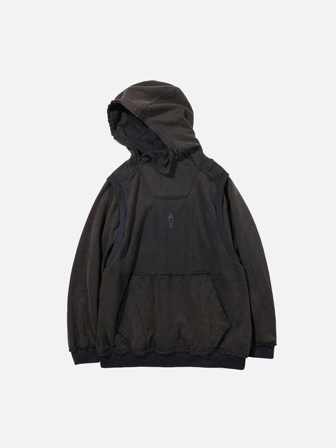 Patchwork Functional Hoodie - Anagoc