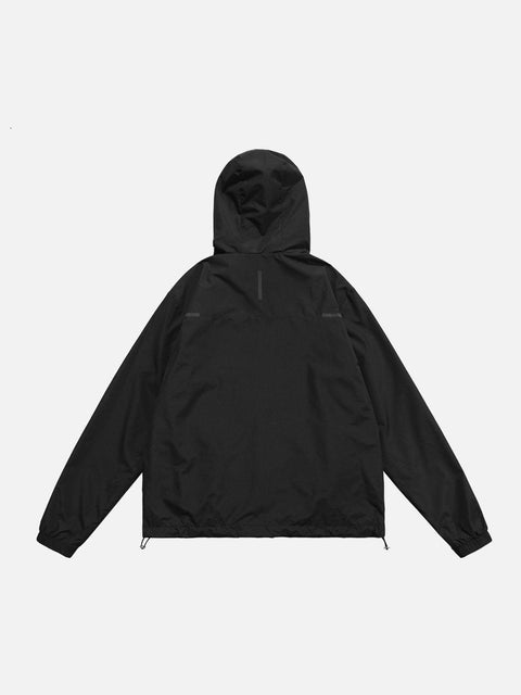 Reflective Strip Zip Up Jacket - Anagoc