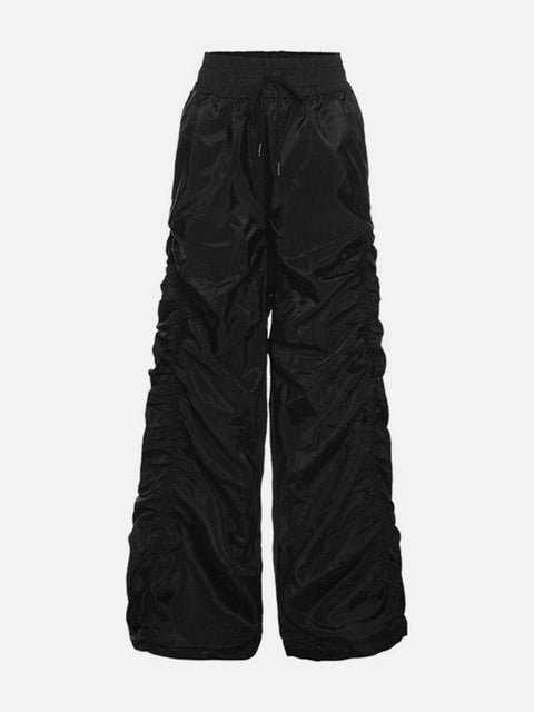 Smocked Loose Tie Casual Pant - Anagoc