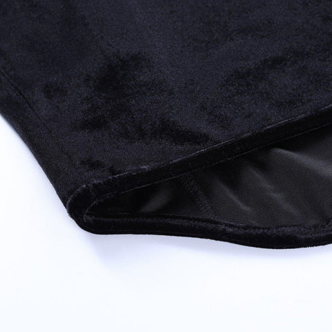 Dark Design Lace Vest Flared Sleeve Long Sleeve T-shirt - Anagoc
