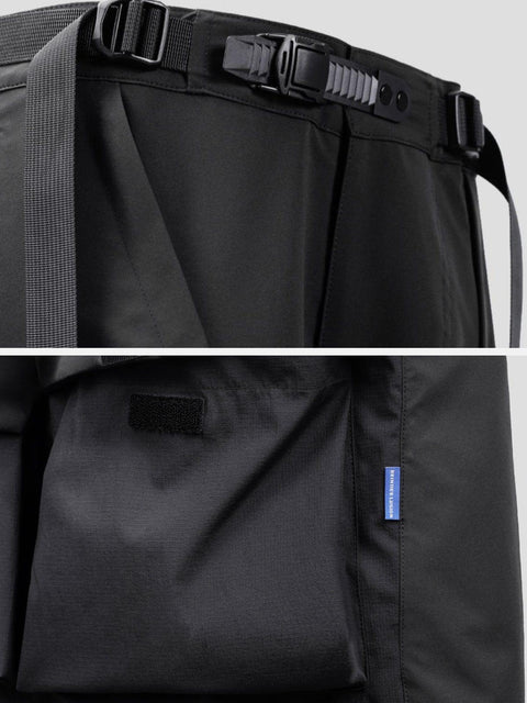 Double Ribbon Curved Shorts - Anagoc