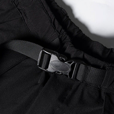 Function Belt Oversized Wide Leg Shorts - Anagoc