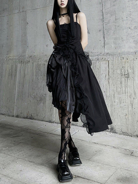Irregular Lace Dress - Anagoc