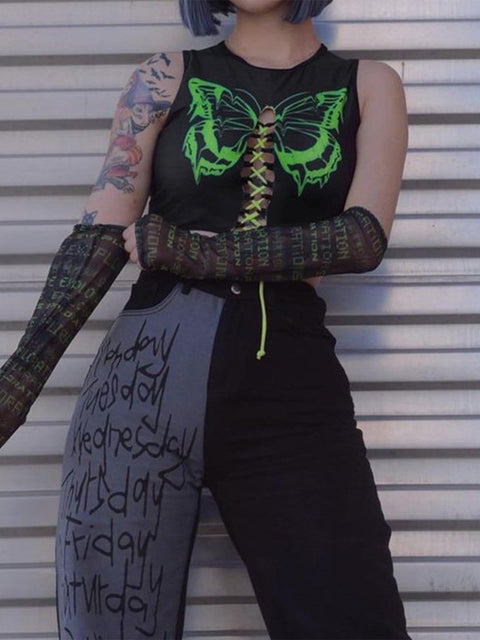 Butterfly Bandage Cropped Vest - Anagoc