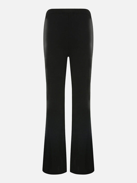 Irregular Zipper Mesh Patchwork Flared Pants - Anagoc