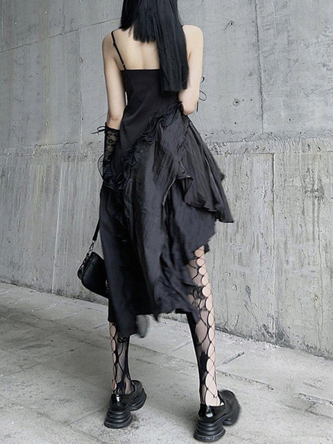 Irregular Lace Dress - Anagoc