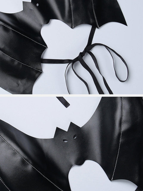 Bat Leather Halter Vest