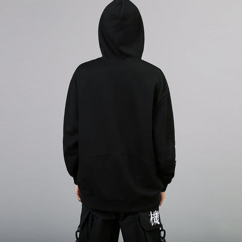 Dark Patchwork Pockets Hoodies - Anagoc