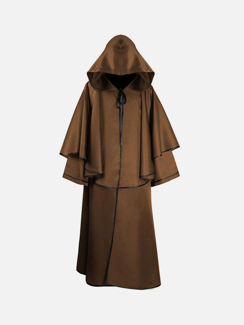 Punk Hooded Wizard Long Sleeve Cape - Anagoc