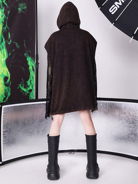 Gothic Graffiti Hooded Vest - Anagoc