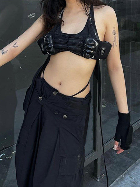 Irregular Drawstring Pants - Anagoc