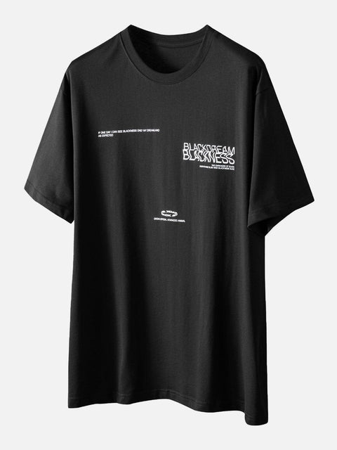 Distort Letters Graphic Tee - Anagoc