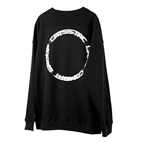 Letter Print Sweatshirt - Anagoc